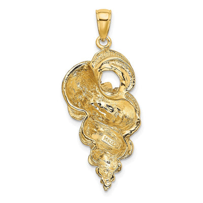 14K Wentletrap Shell Charm, 36 x 16.25mm