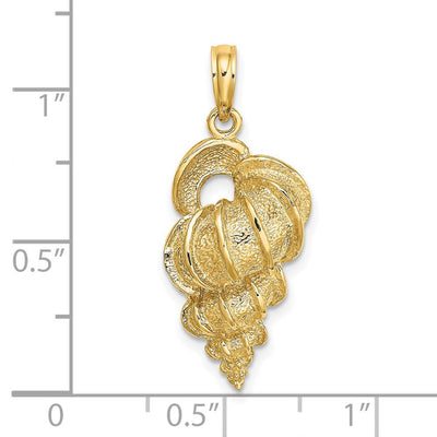 14K Wentletrap Shell Charm, 28 x 13.05mm