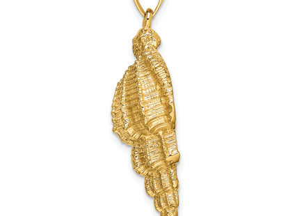 14K Wentletrap Shell Charm, 36 x 16.25mm