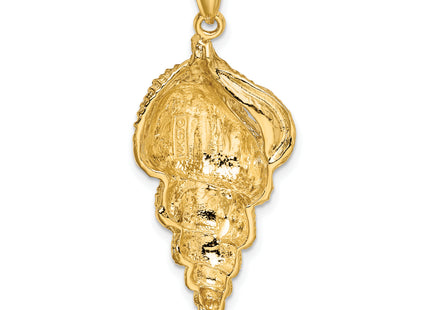 14K Wentletrap Shell Charm, 36 x 16.25mm