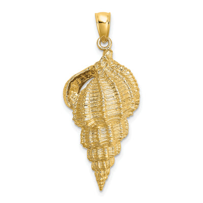 14K Wentletrap Shell Charm, 36 x 16.25mm
