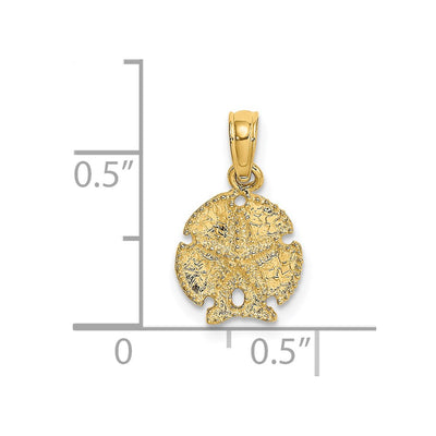 14K Starfish on Sand Dollar Pendant