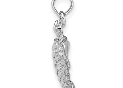 14K white gold charm, alternate view