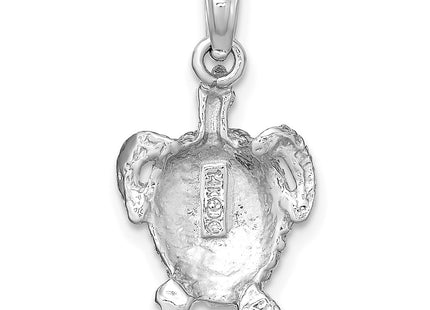14K white gold charm, further view