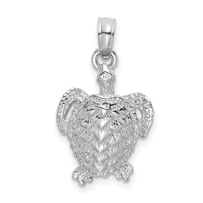 14K white gold charm