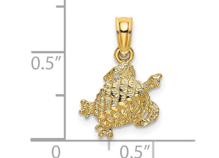 14K gold charm, another view