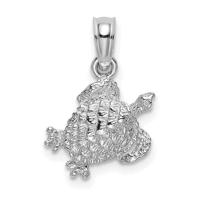 14K white gold charm