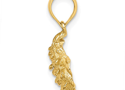 14K Textured Oyster Shell Charm (Style K7654)