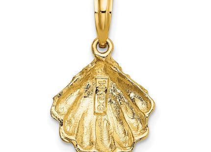 14K Textured Oyster Shell Charm (Style K7654)