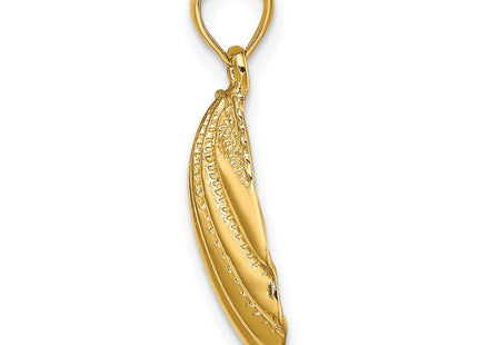 14K Textured Scallop Shell Charm (Style K7657)