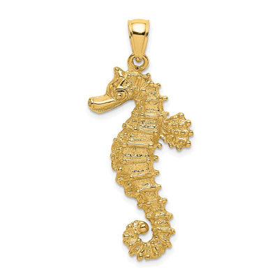 14K gold seahorse charm