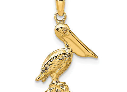 14K 3-D Pelican Standing Charm (Style K7661)