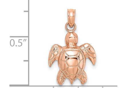 14K rose gold charm, another view