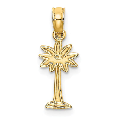 14K Textured Sea Turtle Charm, 14.3 x 12.7mm