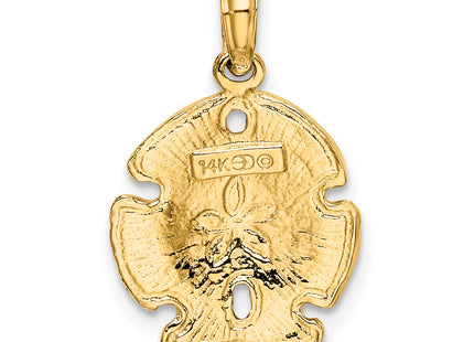14K Polished Sand Dollar Charm