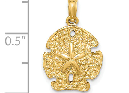 14K Polished Sand Dollar Charm