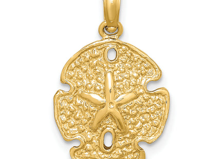 14K Polished Sand Dollar Charm