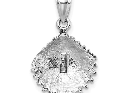 14K white gold charm, another view