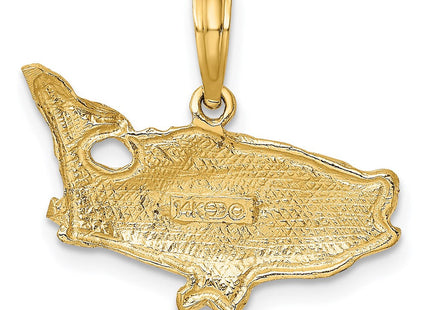 14K gold charm, further view
