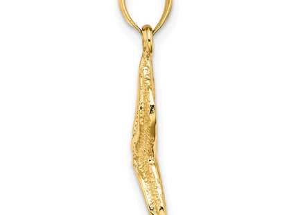 14K gold starfish charm, alternate view