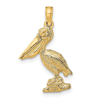 14K Textured Sea Turtle Charm, 16 x 16.4mm