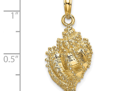14K Textured Conch Shell Charm (Style K7707)