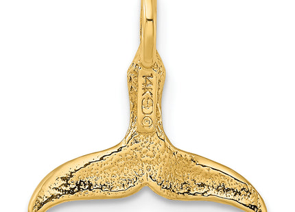 14K 3-D Polished Whale Tail Chain Slide