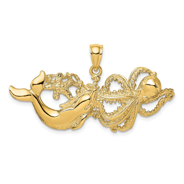 14k Yellow Gold Pendants Style K7721 - Classique Jewelry Inc.