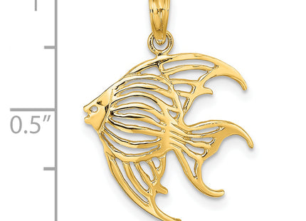 14K Cut-Out Angelfish Charm