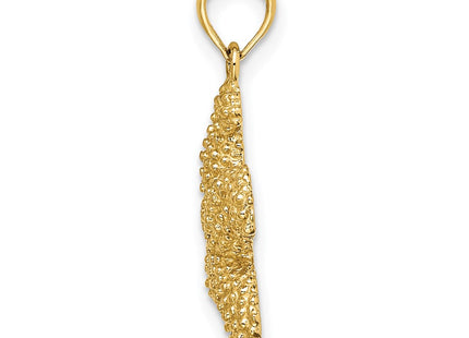 14K gold starfish charm, alternate view