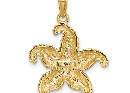 14K Starfish Charm, 23 x 18.6mm
