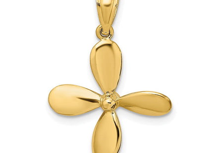 14K 3-D w/ 4 Blades Propeller Charm (Style K7749)