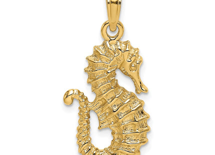 14K gold seahorse charm