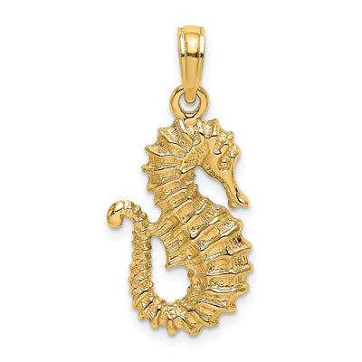14K gold seahorse charm
