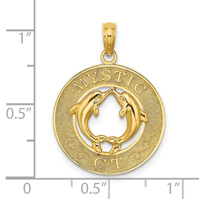 14K MYSTIC CT Dolphins Charm