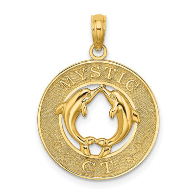 14K MYSTIC CT Dolphins Charm