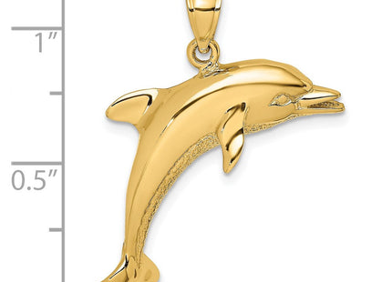14K Polished Jumping Dolphin Charm (Style K7790)