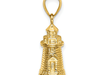 14K 3-D Brant Point Lighthouse Nantucket Harbor, Ma Charm