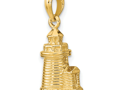 14K 3-D Brant Point Lighthouse Nantucket Harbor, Ma Charm