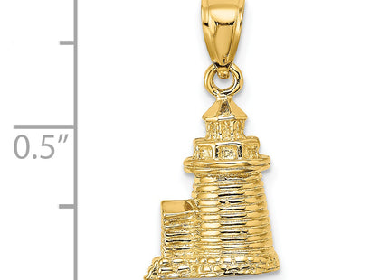 14K 3-D Brant Point Lighthouse Nantucket Harbor, Ma Charm