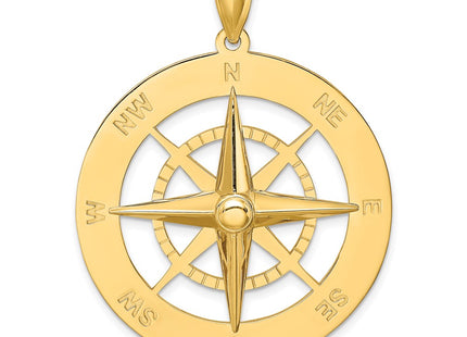 14K gold compass charm