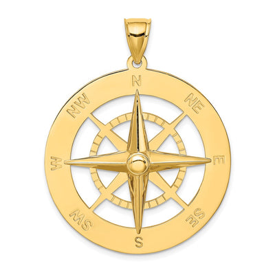 14K gold compass charm