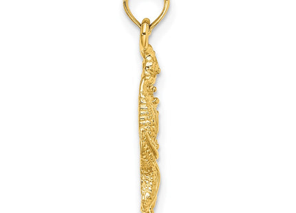 14K gold starfish charm, alternate view