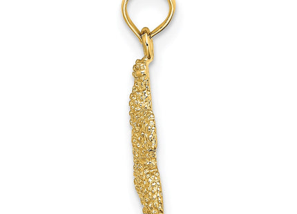 14K gold starfish charm, alternate view