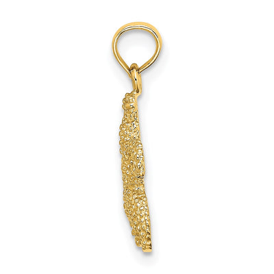 14K Starfish Charm, 18 x 14mm