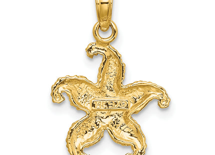 14K Starfish Charm, 18 x 14mm