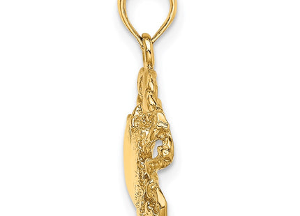 14K gold charm, alternate view