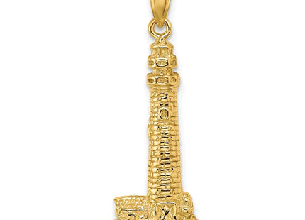 14K 3D CAPE MAY NJ Lighthouse Charm (Style K7838)