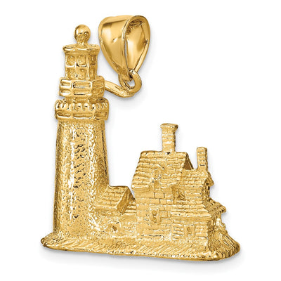 14K 3D Cape Cod Lighthouse Pendant