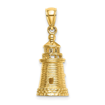 14K 3-D Brant Point Lighthouse Nantucket Harbor, Ma Charm